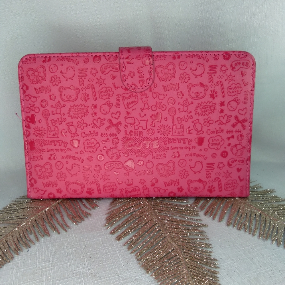 Kawaii pink tablet case with keyboard